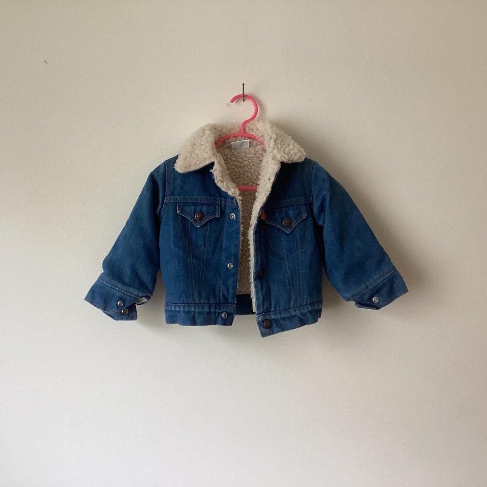 LEVI'S orange tab vintage 70's 2T sherpa lined jean jacket NWOT